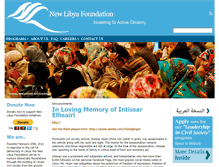 Tablet Screenshot of newlibyafoundation.org